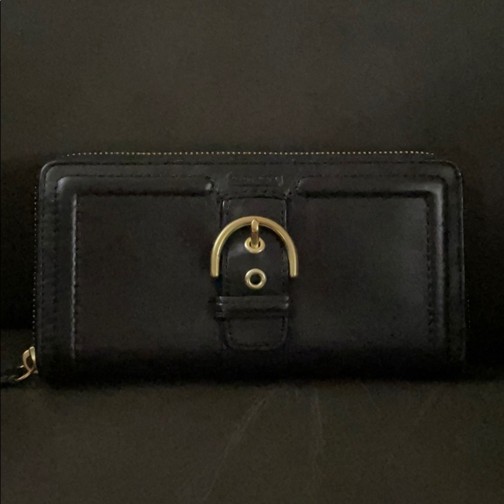Genuine Leather Coach Zip Wallet
